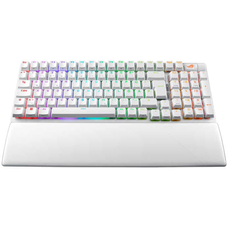 ASUS ROG Strix Scope II 96 trådløs gamingtastatur RGB hvit bakside