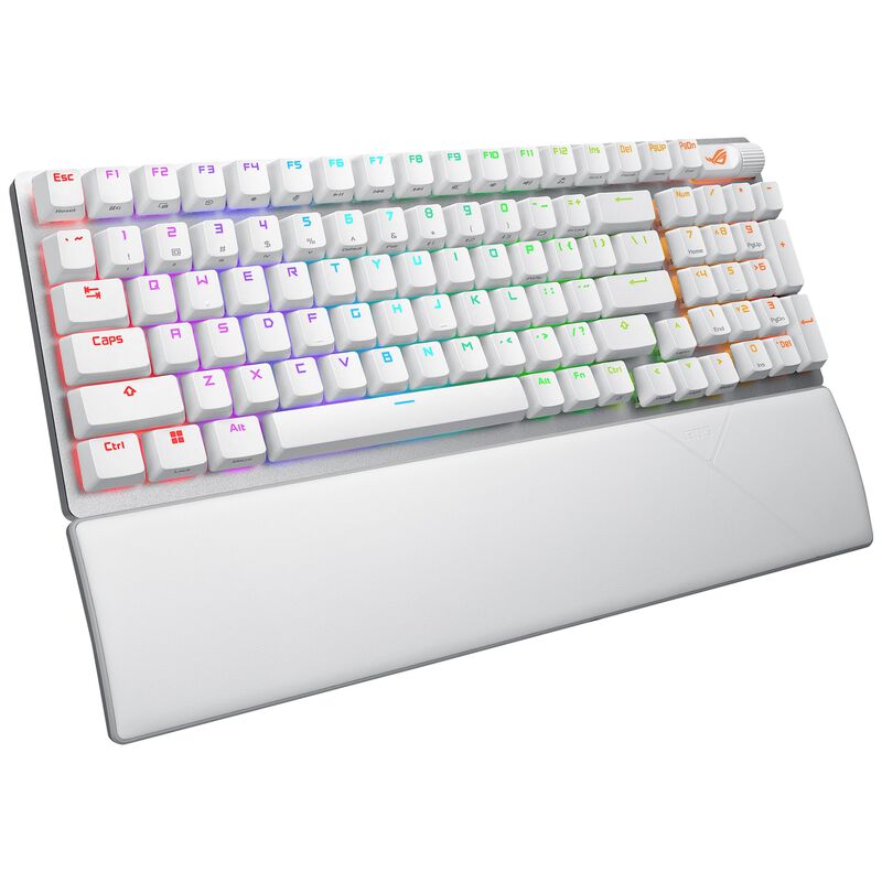 Nærbilde av mekaniske ROG NX Snow Switches på ASUS ROG Strix Scope II 96