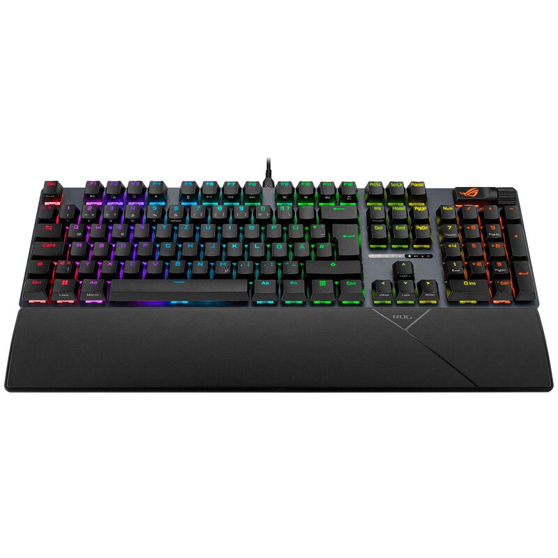 ASUS ROG Strix Scope II gamingtastatur RGB ROG NX Snow svart bakside