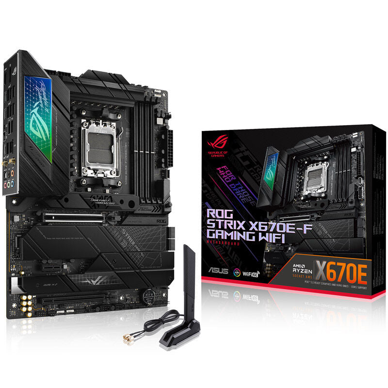 ASUS ROG Strix X670E-F Gaming WiFi hovedkort forfra