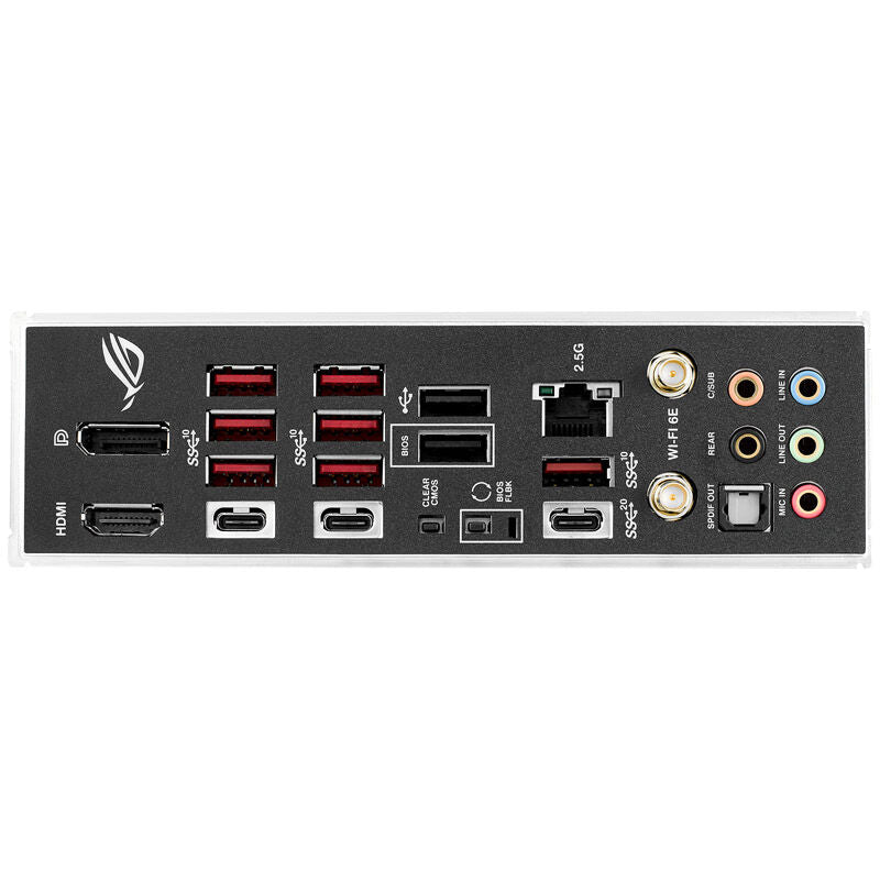 ASUS ROG Strix X670E-F Gaming WiFi hovedkort montert i kabinett