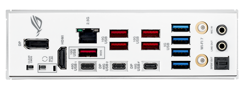 Detalj av ASUS ROG Strix X870-A Gaming WiFi PCIe x16 slot
