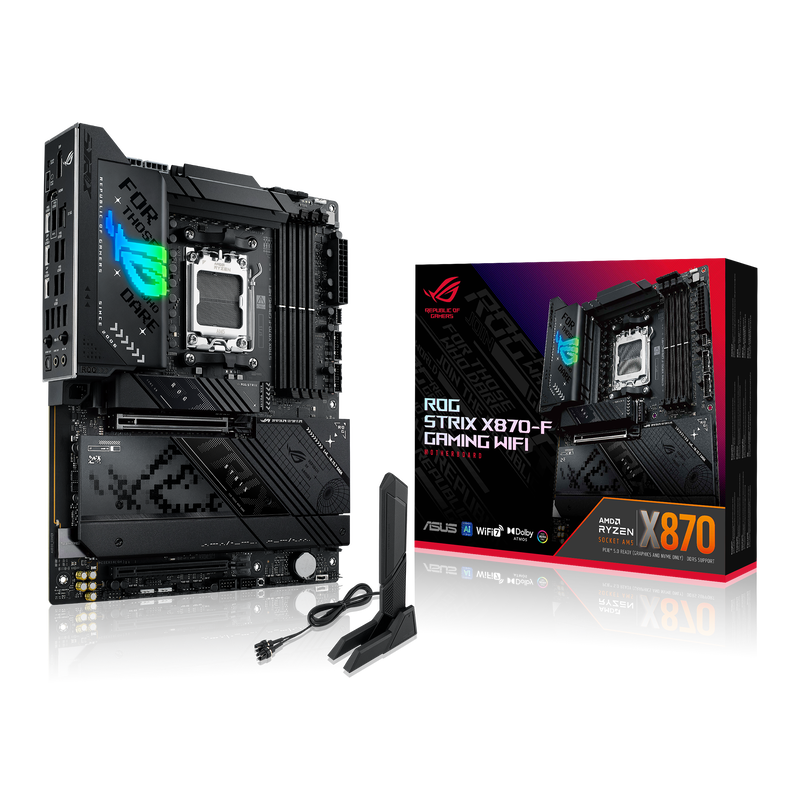 ASUS ROG Strix X870-F Gaming WiFi hovedkort forfra