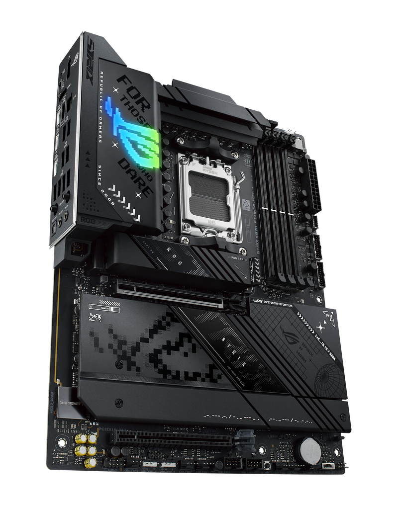 ASUS ROG Strix X870-F Gaming WiFi hovedkort med RGB-belysning