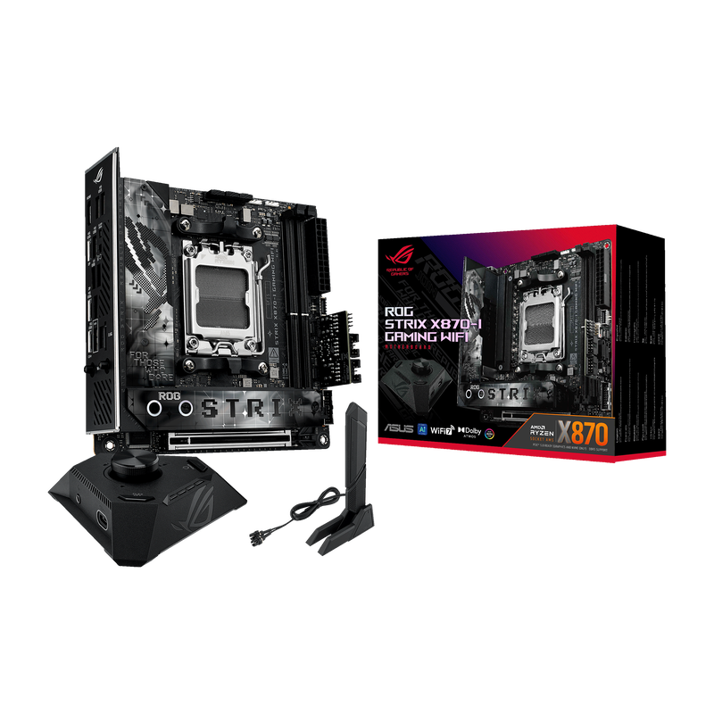 ASUS ROG Strix X870-I Gaming WiFi hovedkort forfra