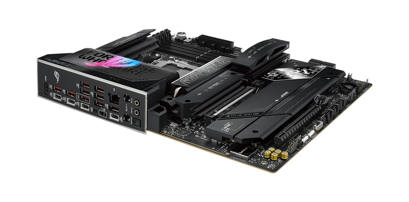 ASUS ROG Strix X870E-E Gaming WiFi hovedkort med koblinger