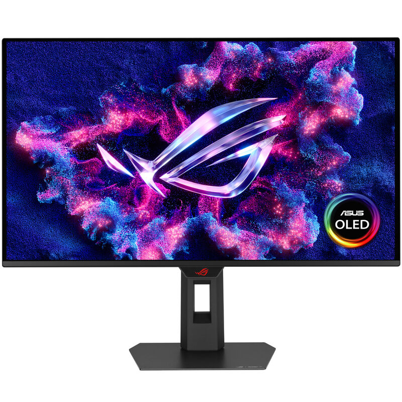 ASUS ROG Strix XG27ACDMS 27" QD-OLED gamingskjerm forfra