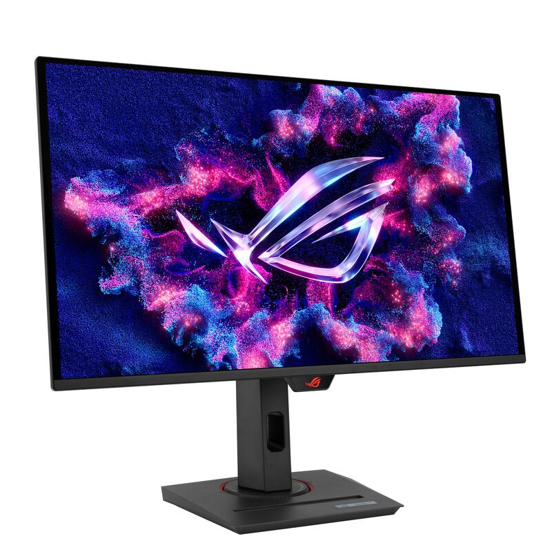 ASUS ROG Strix XG27ACDNG bakside med tilkoblinger