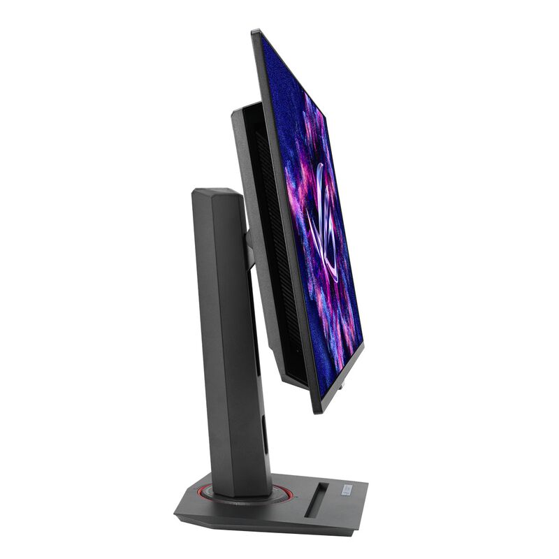 ASUS ROG Strix XG27ACDNG montert på skrivebord
