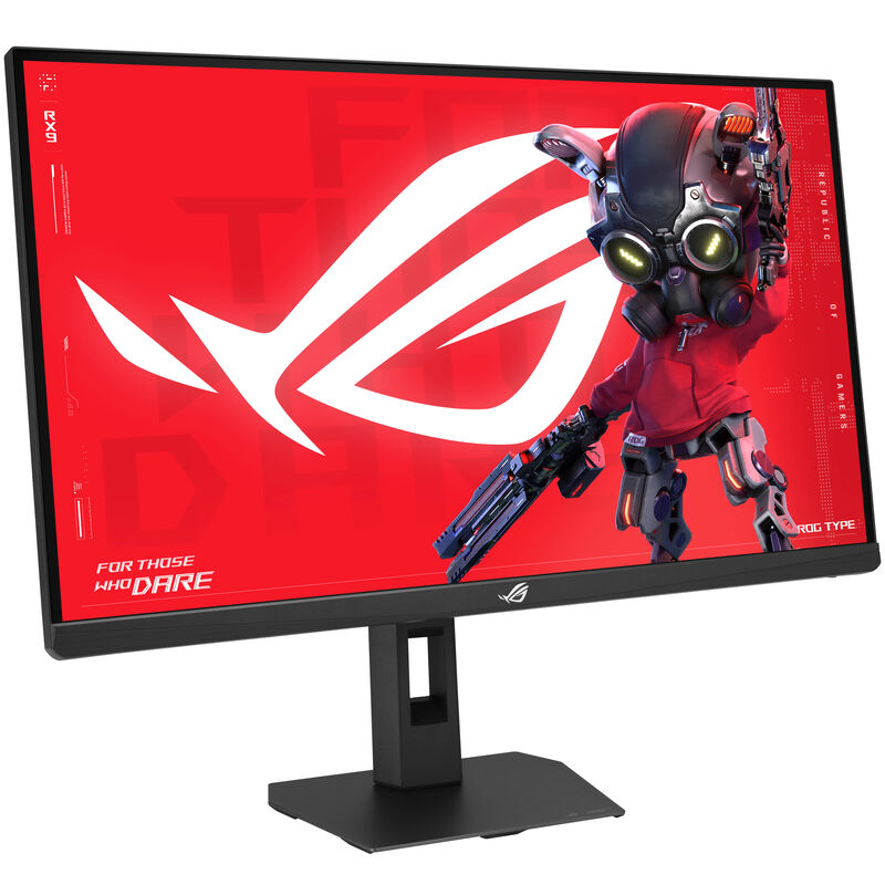 ASUS ROG Strix XG27ACMEG bakside med tilkoblinger
