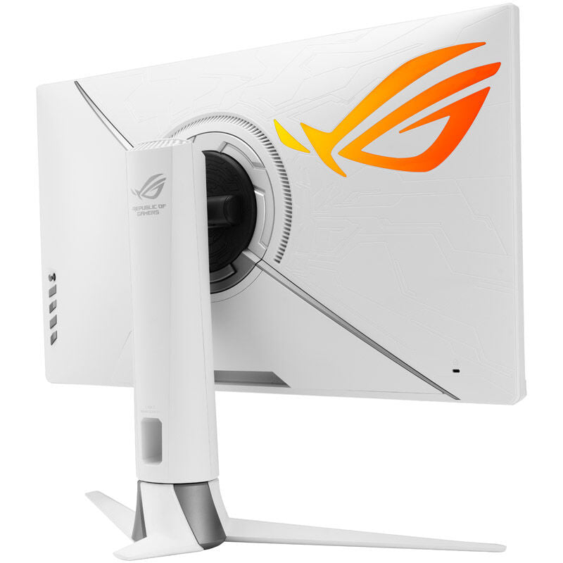 Nærbilde av tilkoblingsporter på ASUS ROG Strix XG27AQ-W