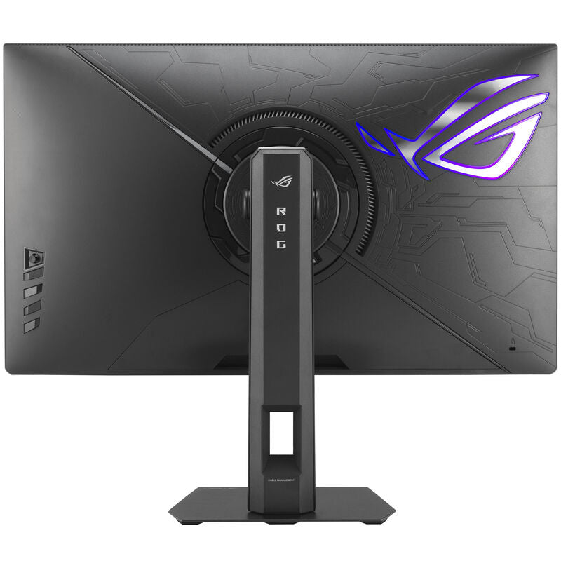 Ergonomisk justering av ASUS ROG Strix XG27JCG 27" 5K gamingskjerm høyde og tilt
