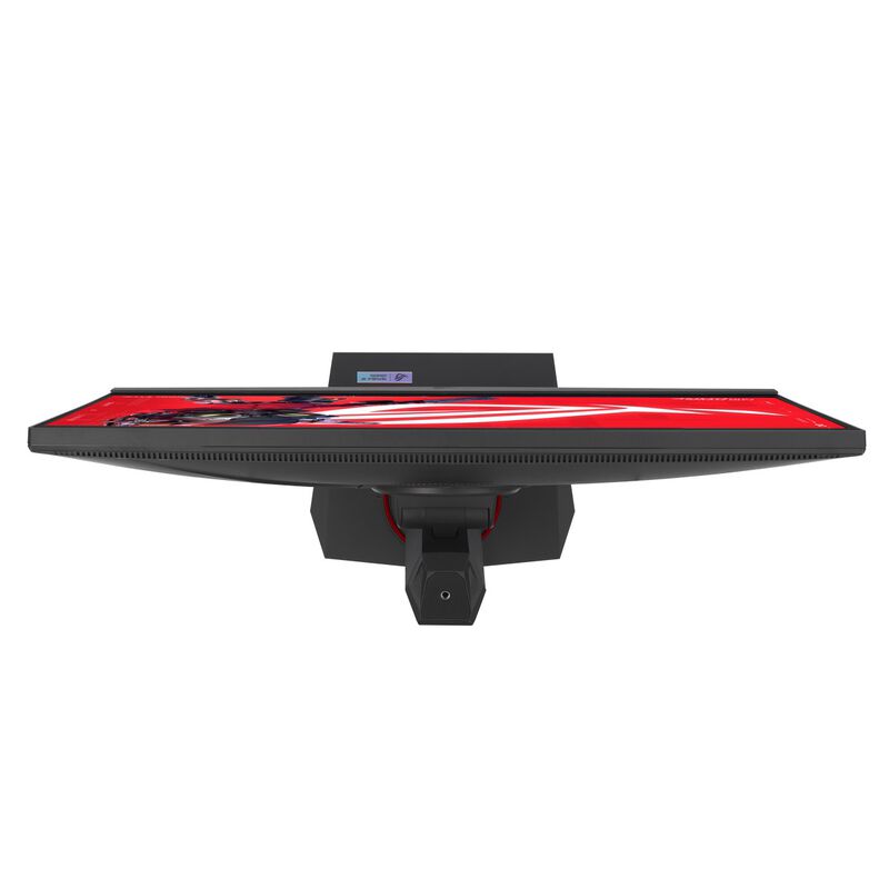 Nærbilde av ASUS ROG-logo på ASUS ROG Strix XG27UCS 27" 4K gamingskjerm