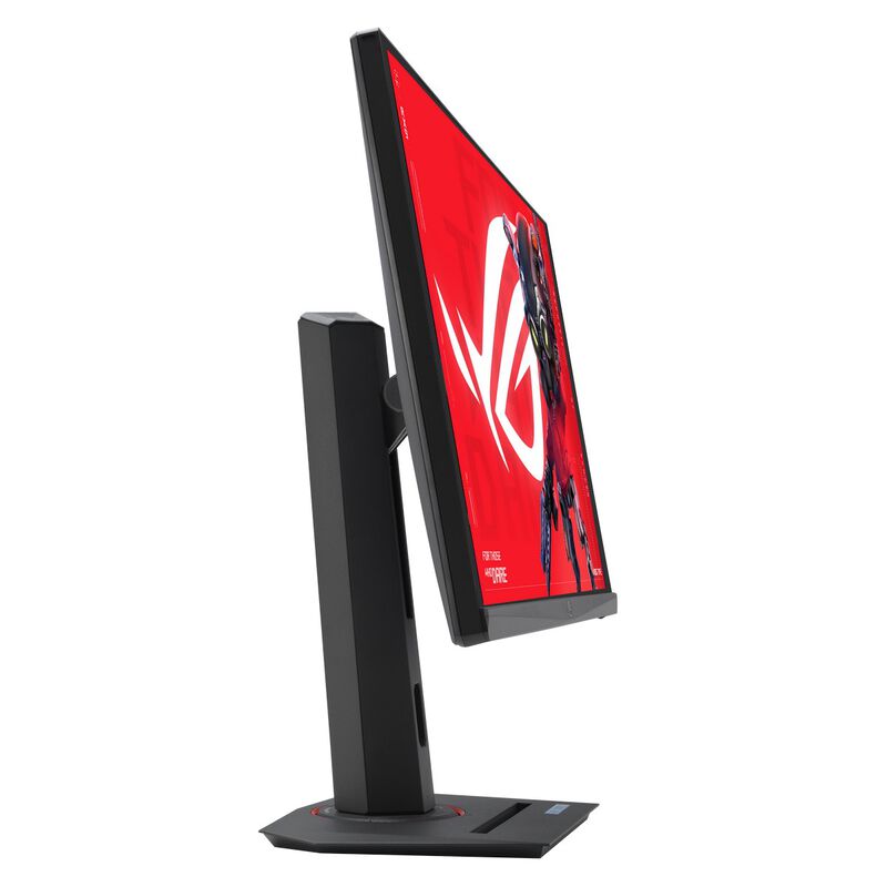 ASUS ROG Strix XG27UCS 27" 4K gamingskjerm montert på skrivebord