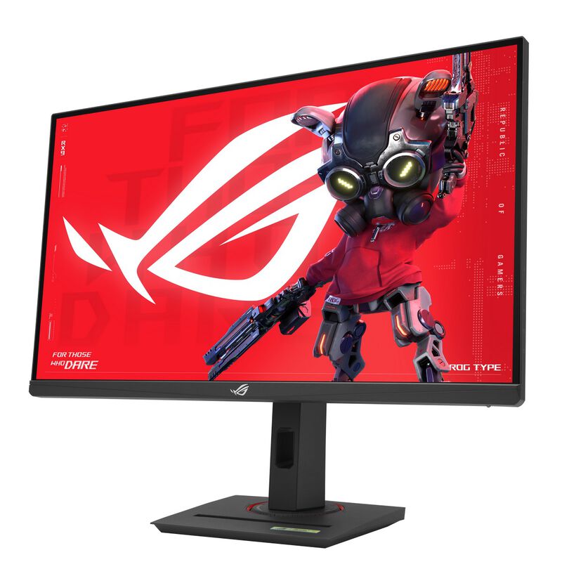 Detalj av tilkoblinger på ASUS ROG Strix XG27UCS 27" 4K gamingskjerm