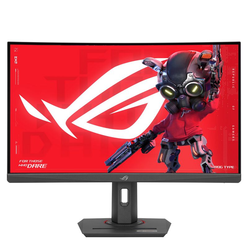 ASUS ROG Strix XG27WCS 27" curved gamingskjerm forfra
