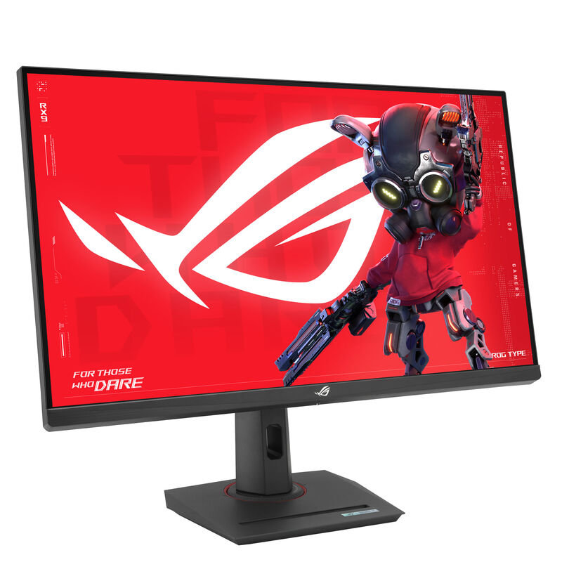 ASUS ROG Strix XG32UCG bakside med porter
