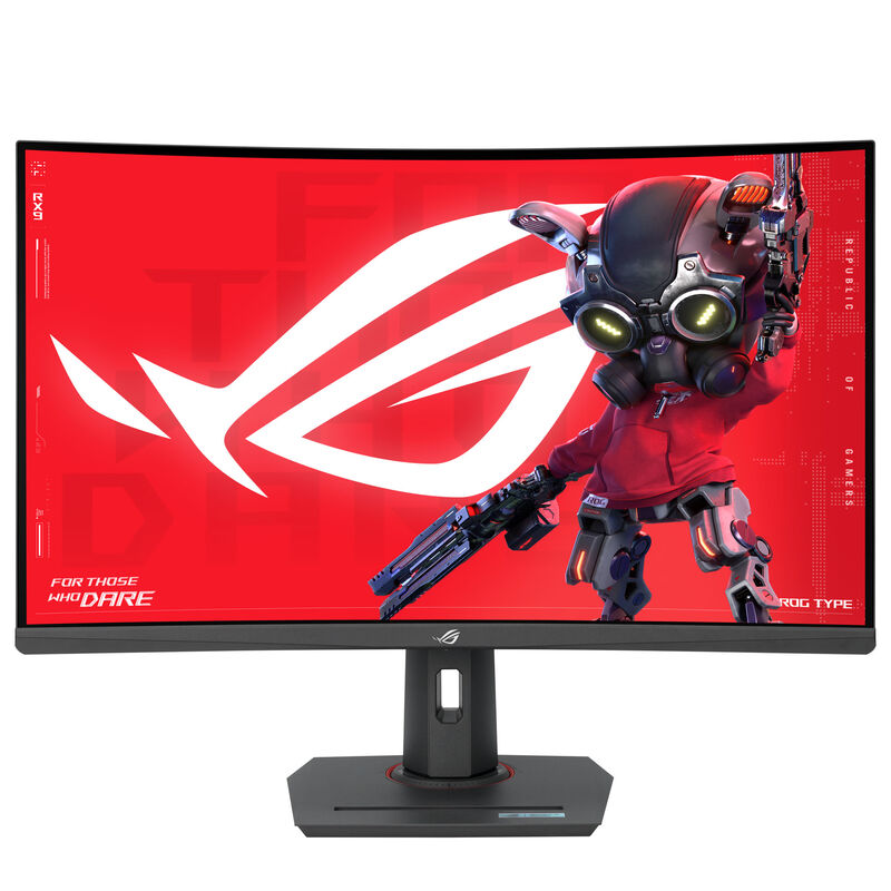 ASUS ROG Strix XG32WCMS curved gamingskjerm forfra