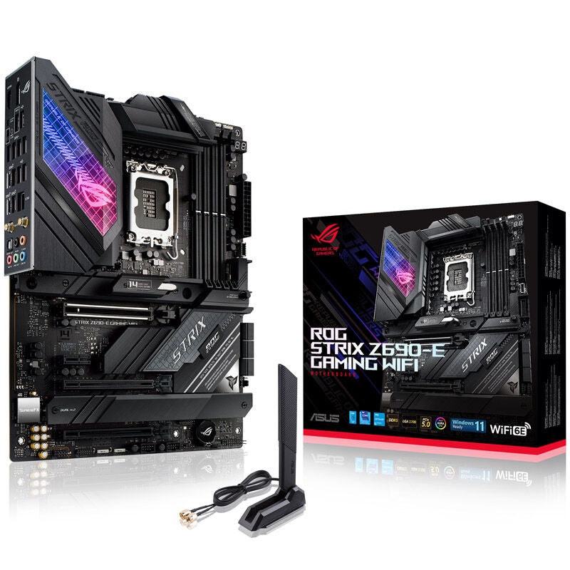 ASUS ROG Strix Z690-E Gaming WiFi hovedkort forfra