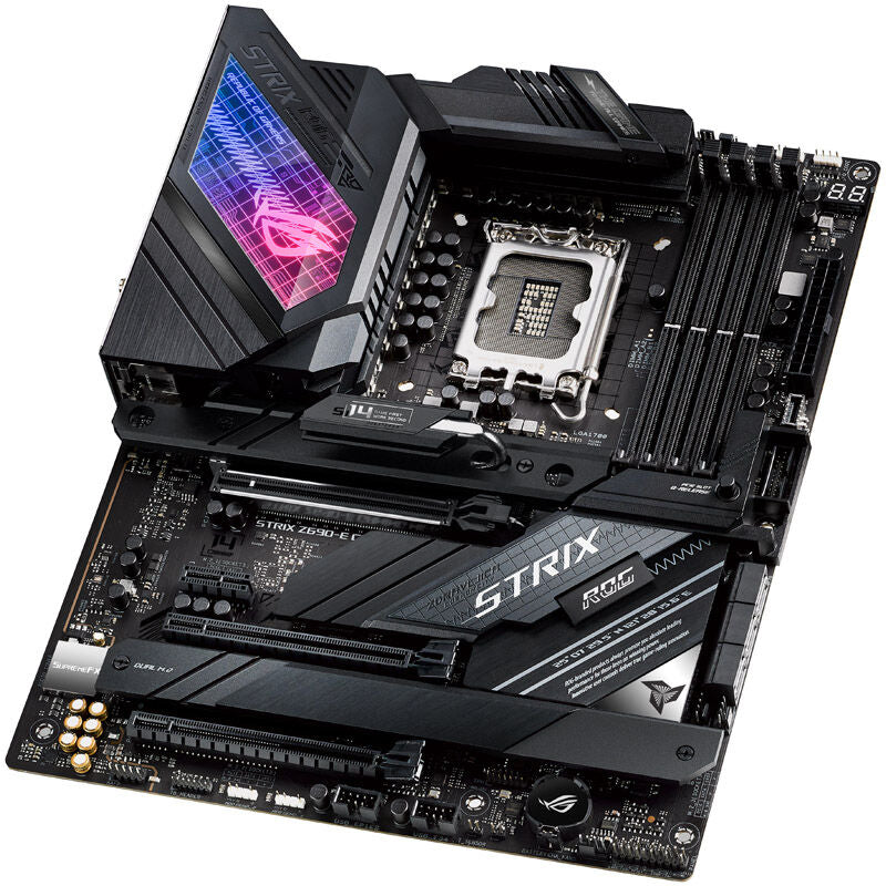 ASUS ROG Strix Z690-E Gaming WiFi hovedkort med tilkoblingsporter