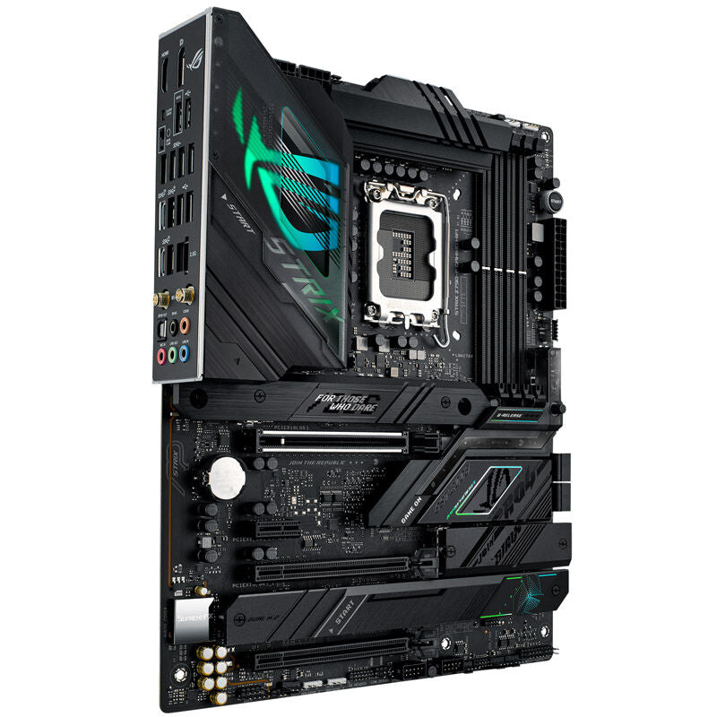 ASUS ROG Strix Z790-F Gaming WiFi hovedkort med tilkoblinger