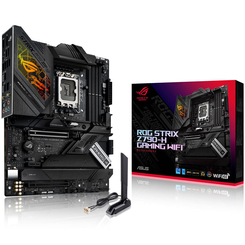 ASUS ROG Strix Z790-H Gaming WiFi hovedkort forfra