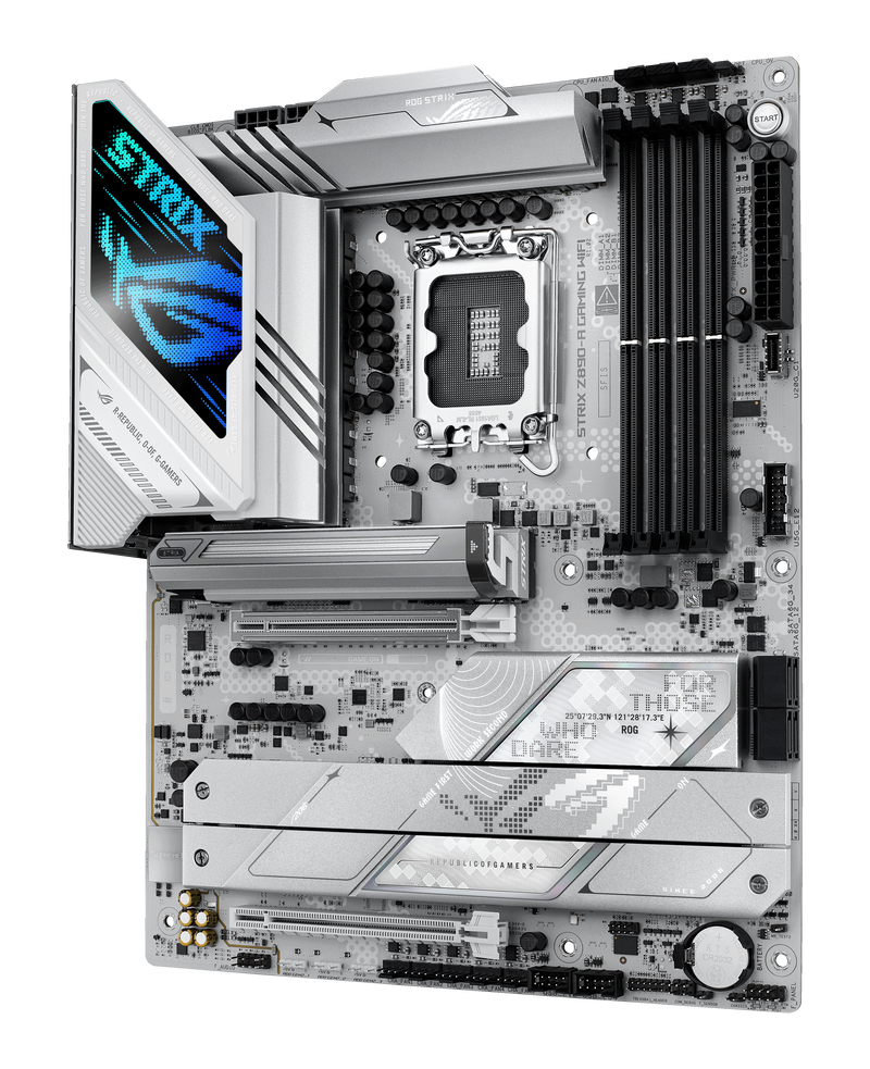 Detalj av PCIe-porter på ASUS ROG Strix Z890-A Gaming WiFi hovedkort