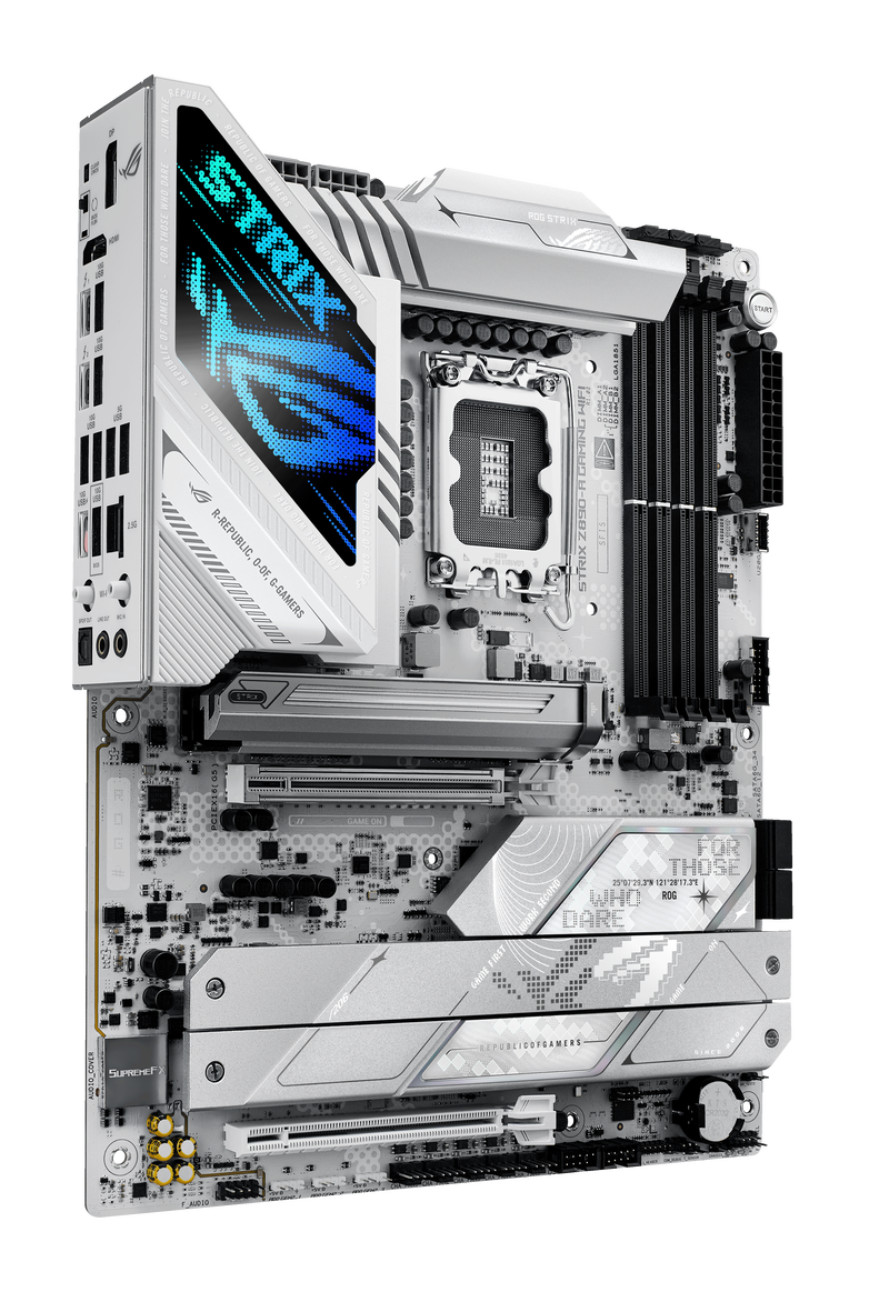 Montert ASUS ROG Strix Z890-A Gaming WiFi hovedkort i PC-kabinett