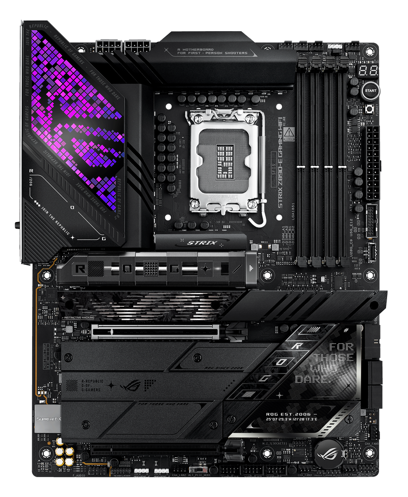 Montert ASUS ROG Strix Z890-E Gaming WiFi hovedkort i PC