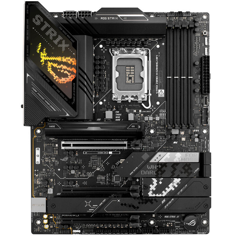 Detalj av ASUS ROG Strix Z890-H Gaming WiFi hovedkort VRM kjøler