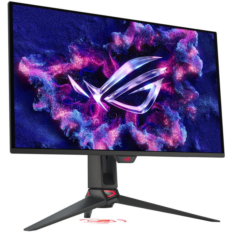 ASUS ROG Swift OLED PG27UCDM bakside med tilkoblinger