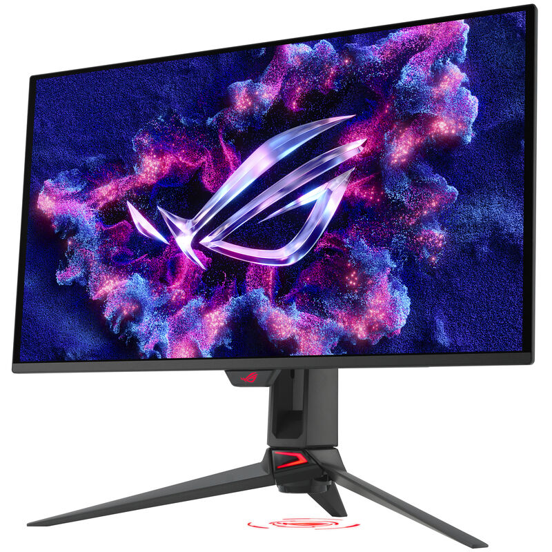 Nærbilde av ASUS ROG Swift OLED PG27UCDM skjermflate