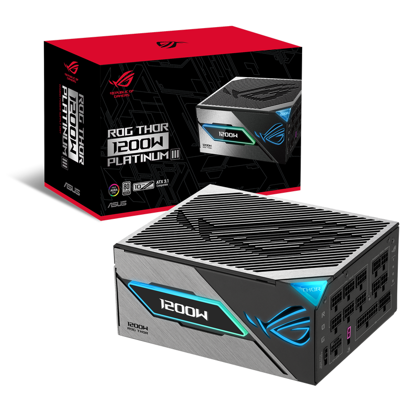 ASUS ROG Thor Platinum III strømforsyning forfra