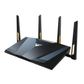 ASUS RT-BE88U trådløs ruter Wi-Fi 7 7200 Mbps svart forfra