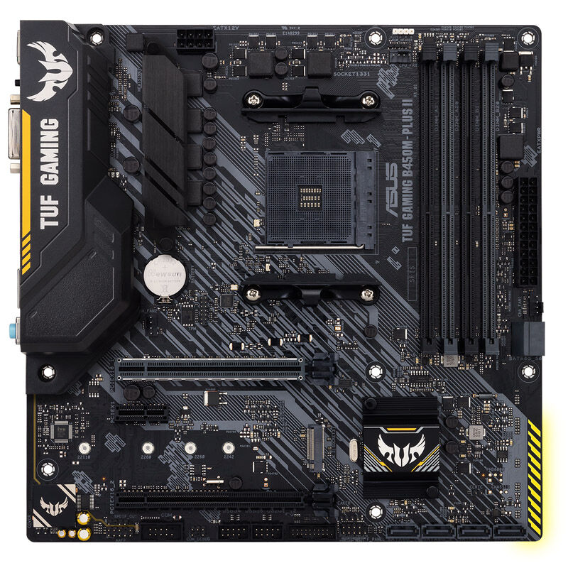 Detaljbilde av ASUS TUF B450M-Plus II Gaming hovedkort