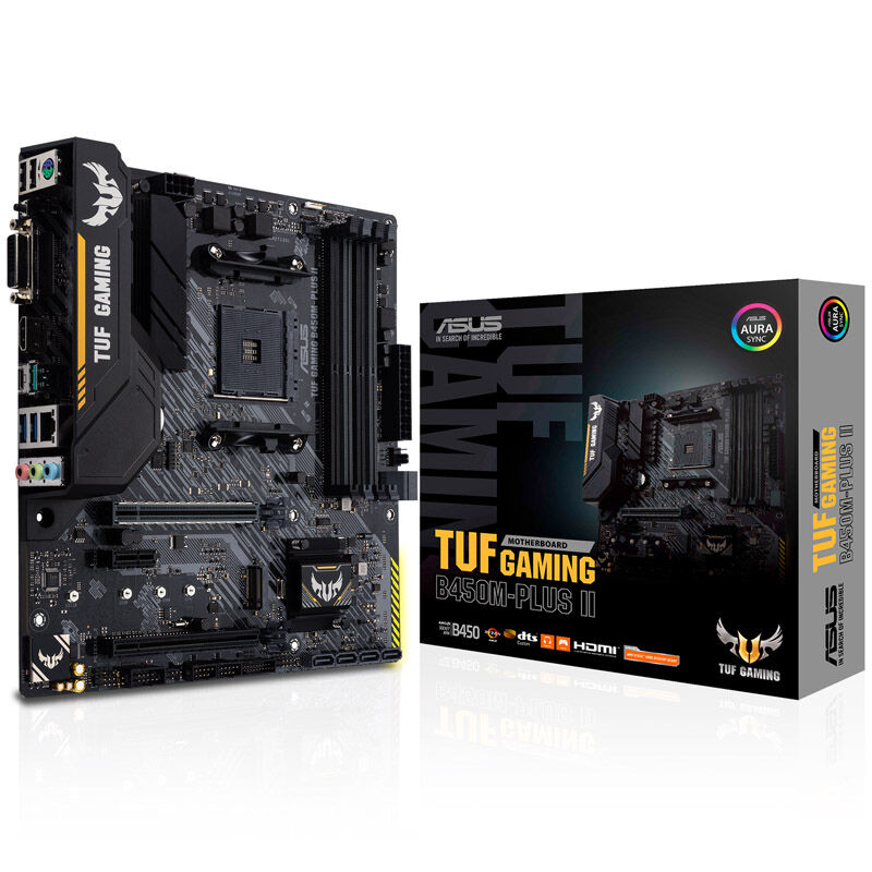 ASUS TUF B450M-Plus II Gaming hovedkort forfra