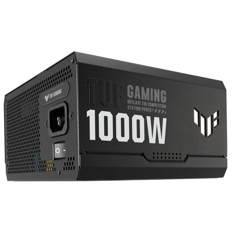 Detalj av ASUS TUF Gaming 1000W Gold strømforsyning modulære kabler