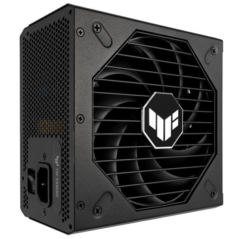 Nærbilde av 12+4-Pin PCIe 12VHPWR kontakt på ASUS TUF Gaming 1000W Gold strømforsyning
