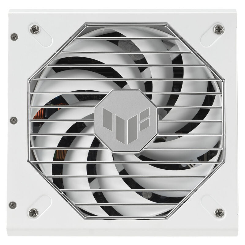 Detalj av ASUS TUF Gaming 1000W Gold White Edition strømforsyning