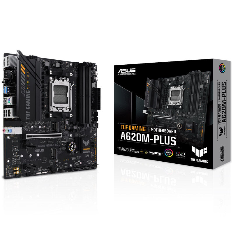 ASUS TUF Gaming A620M-Plus hovedkort forfra