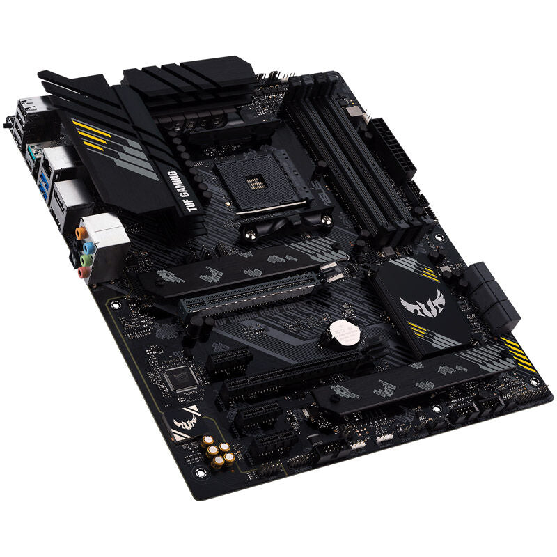 Baksiden av ASUS TUF Gaming B550-Pro hovedkort