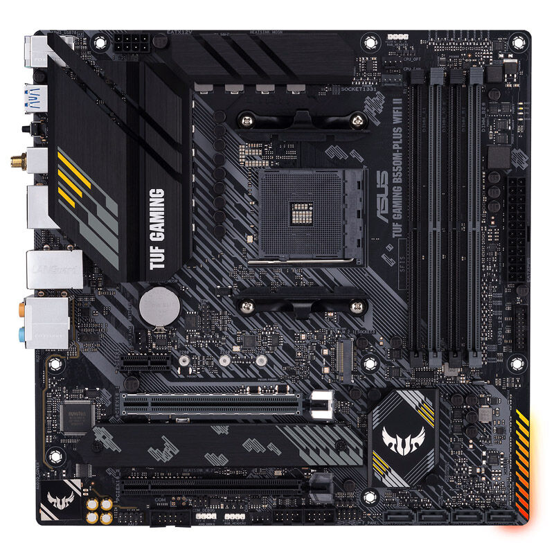 Detaljbilde av ASUS TUF Gaming B550M-Plus Wi-Fi II hovedkort