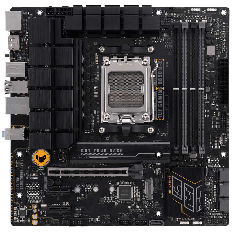 Detaljbilde av ASUS TUF Gaming B650M-E hovedkort