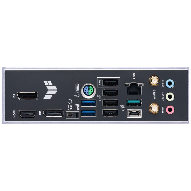 Nærbilde av ASUS TUF Gaming B650M-E WIFI hovedkortets RAM-spor