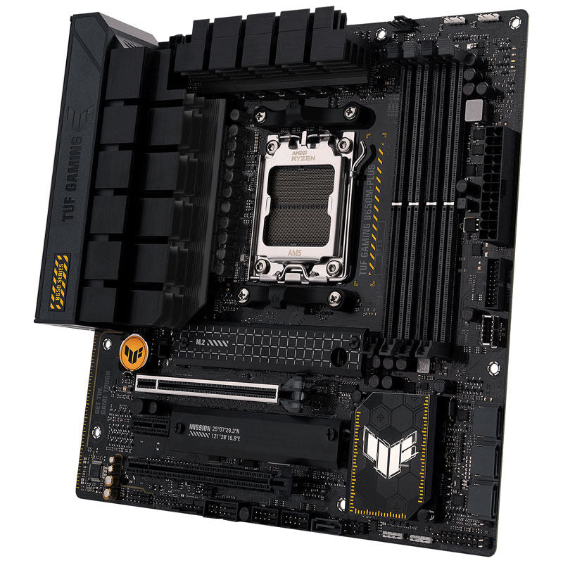 Nærbilde av M.2 porter på ASUS TUF Gaming B650M-Plus