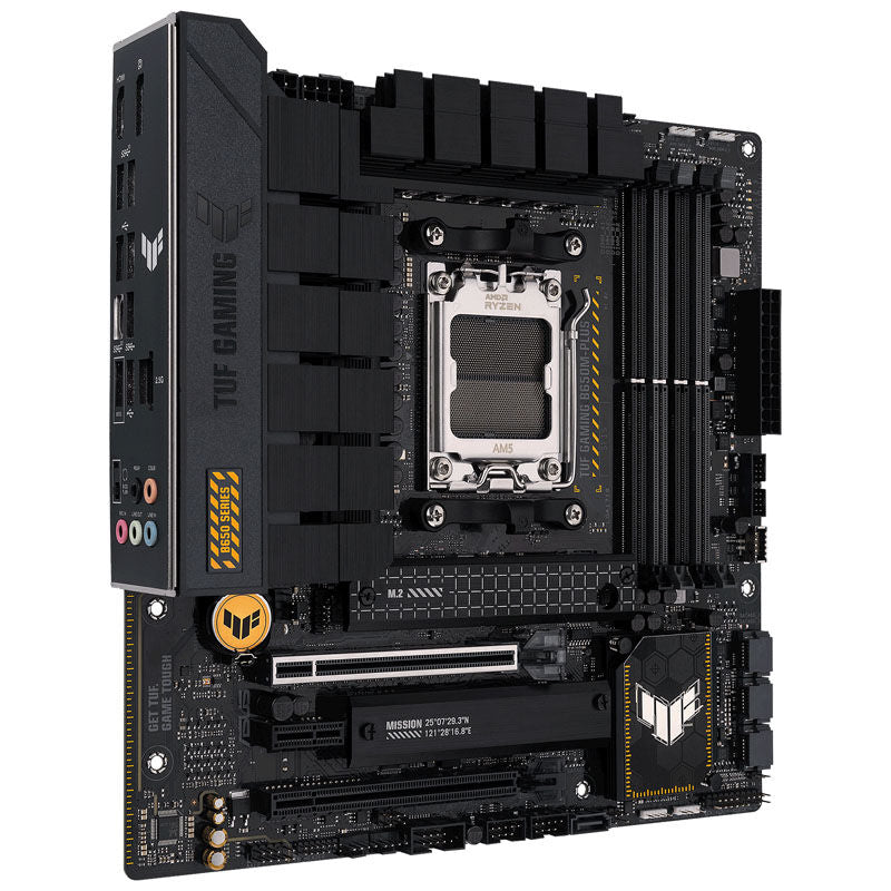Detaljbildet av PCIe 4.0 x16 slot på ASUS TUF Gaming B650M-Plus