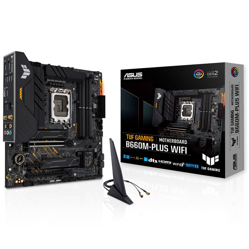ASUS TUF Gaming B660M-Plus WiFi hovedkort forfra