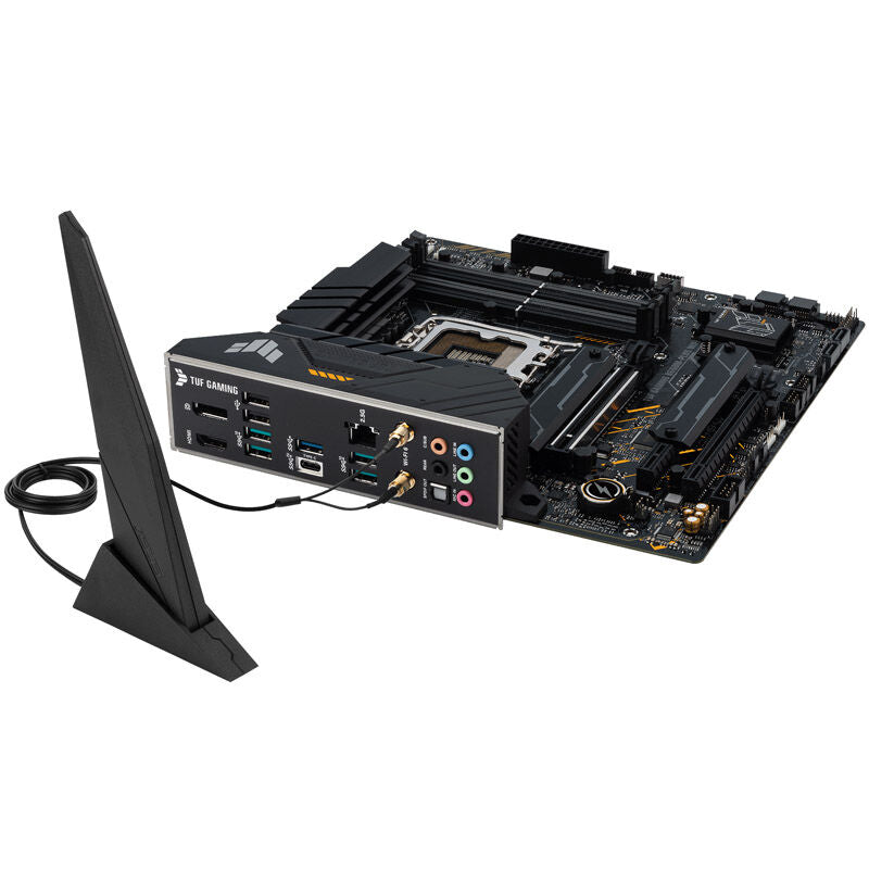 Nærbilde av PCIe-spor på ASUS TUF Gaming B660M-Plus WiFi hovedkort