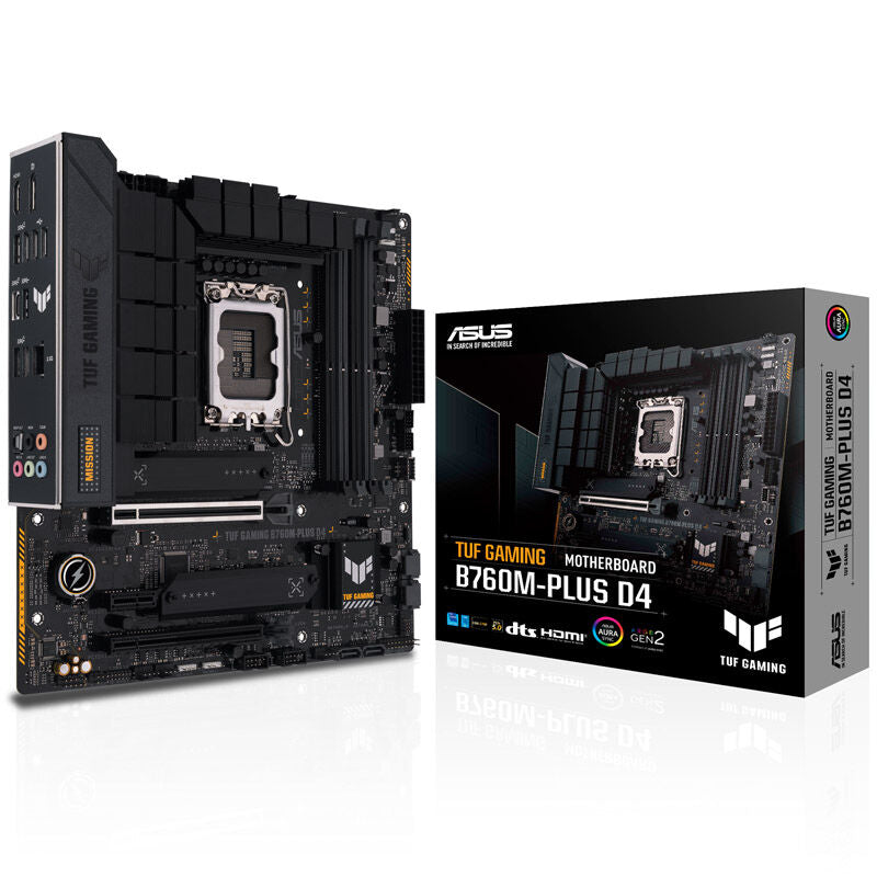 ASUS TUF Gaming B760M-Plus D4 hovedkort forfra