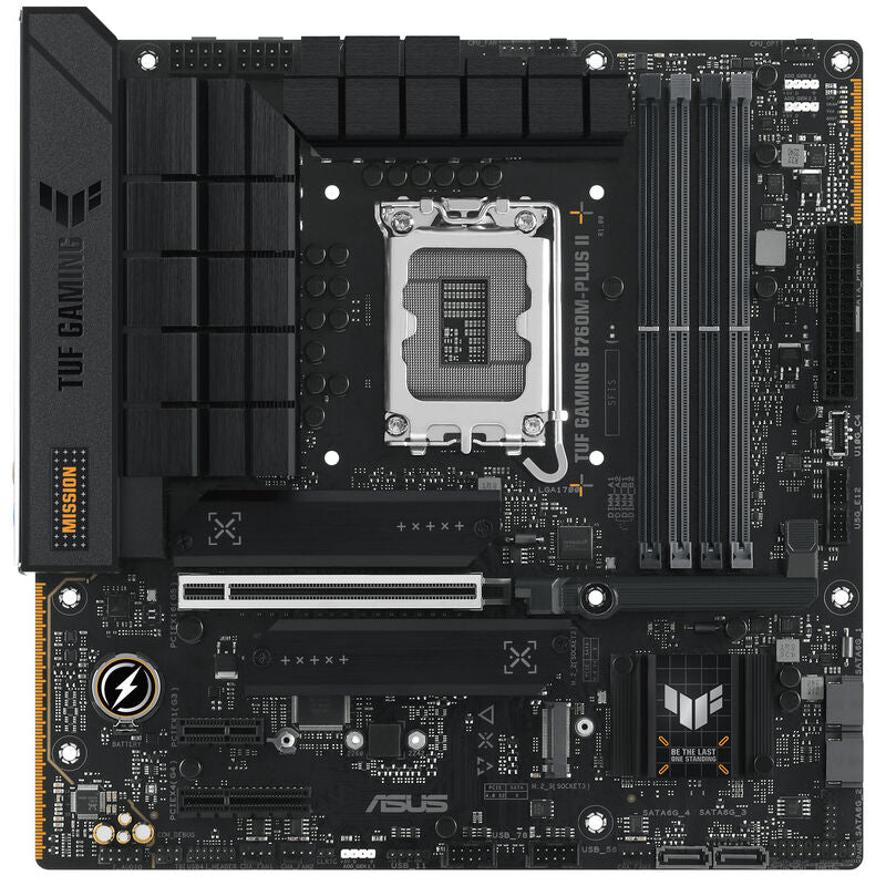 Nærbilde av ASUS TUF Gaming B760M-Plus II hovedkort